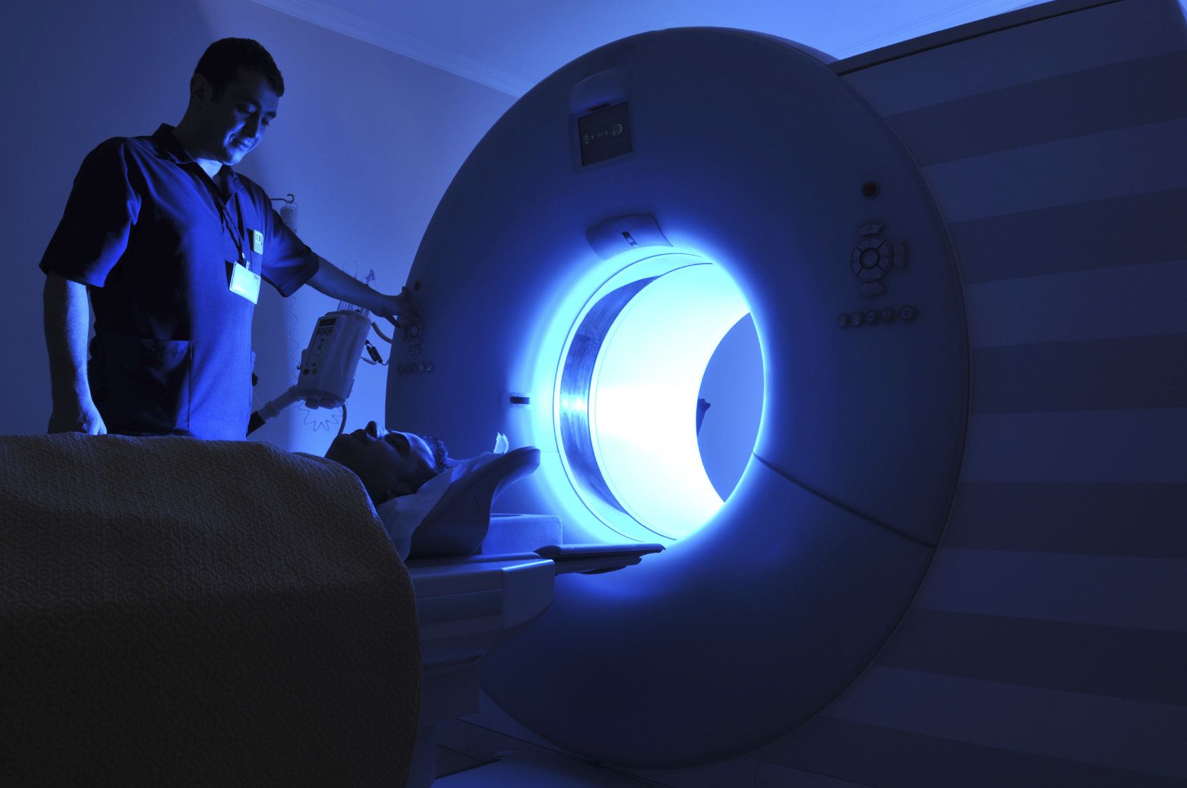 Patient undergoing MRI scan